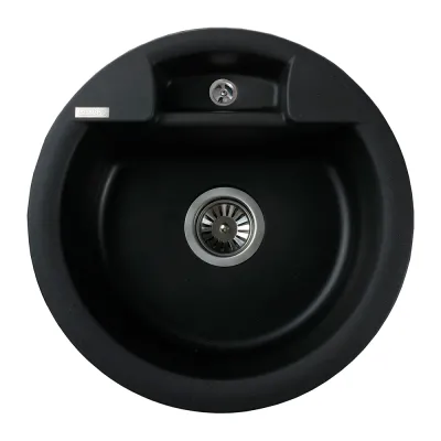 Гранітна мийка Globus Lux GURON 480 мм-А0002, чорний